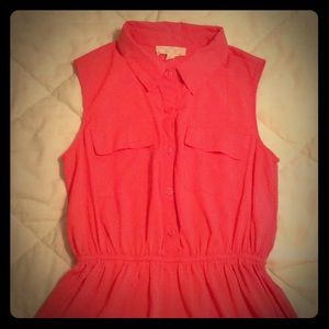 Coral Pink Rose summer dress